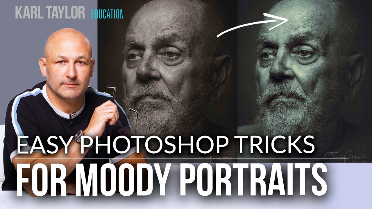 Moody Portrait Retouching: Contrast Splitting and Color Lookup Tables the Smart Way