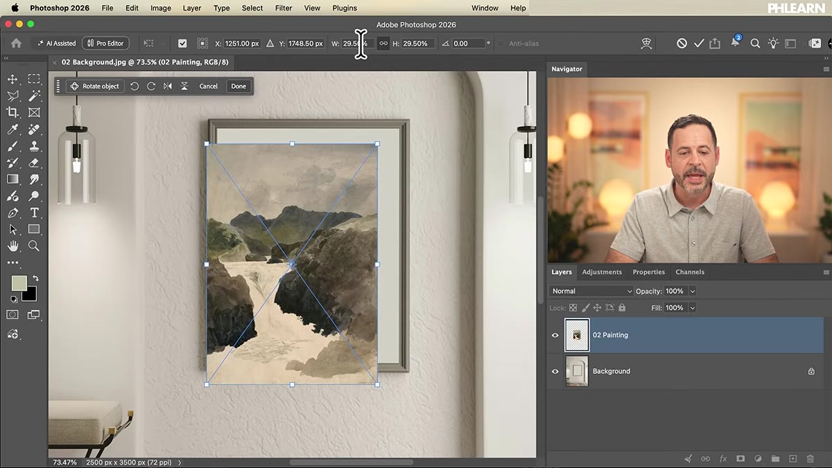 Adjustment layer clipped to single layer in Layers panel