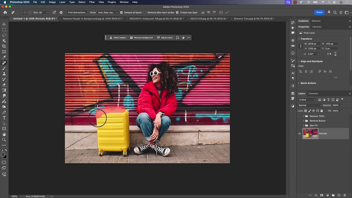 Remove Tool brush being painted over an object manually