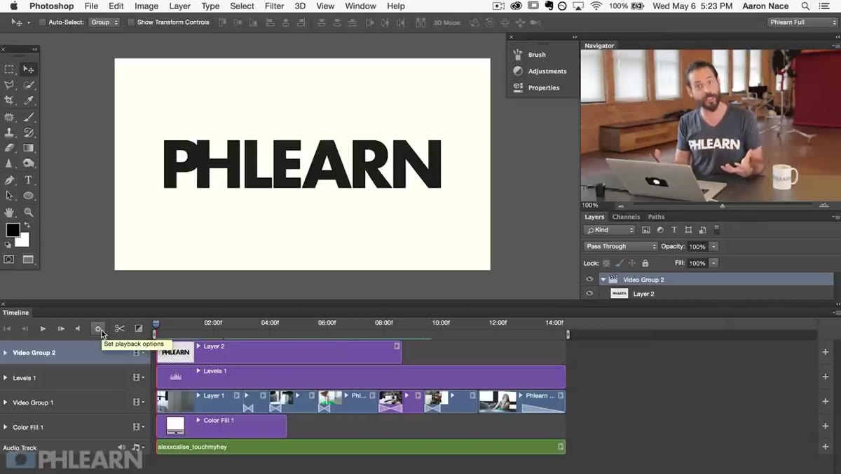 Layer mask thumbnail appearing on logo layer in Layers panel