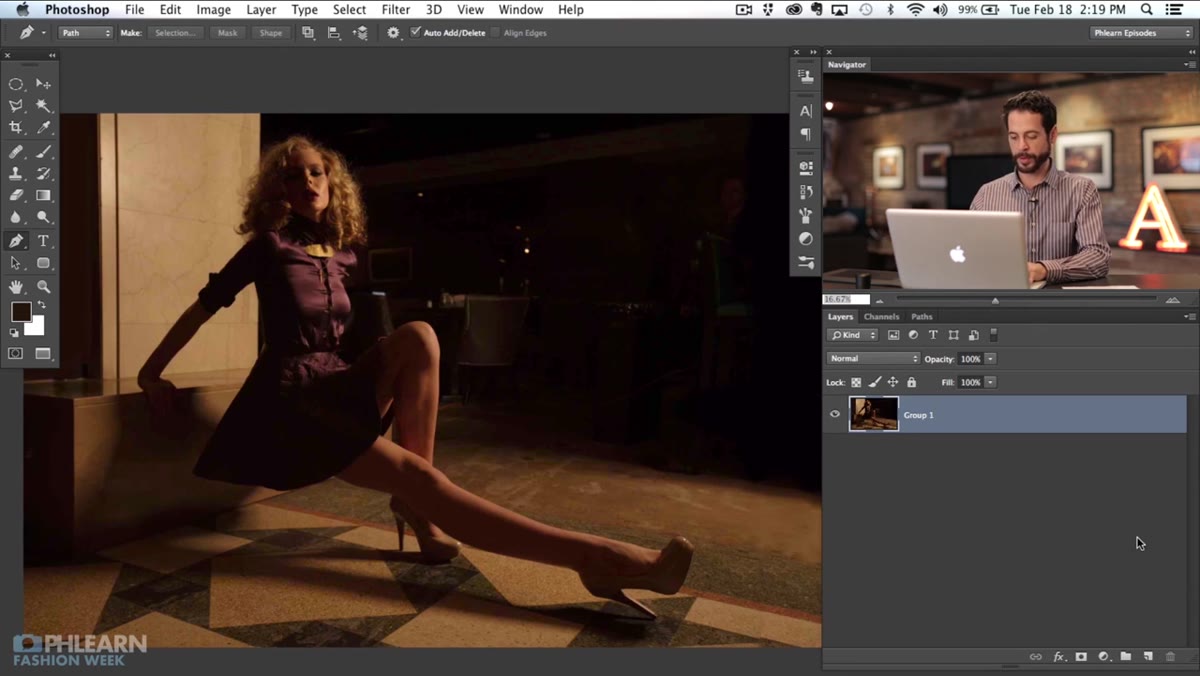 Photoshop canvas after desaturation shortcut applied