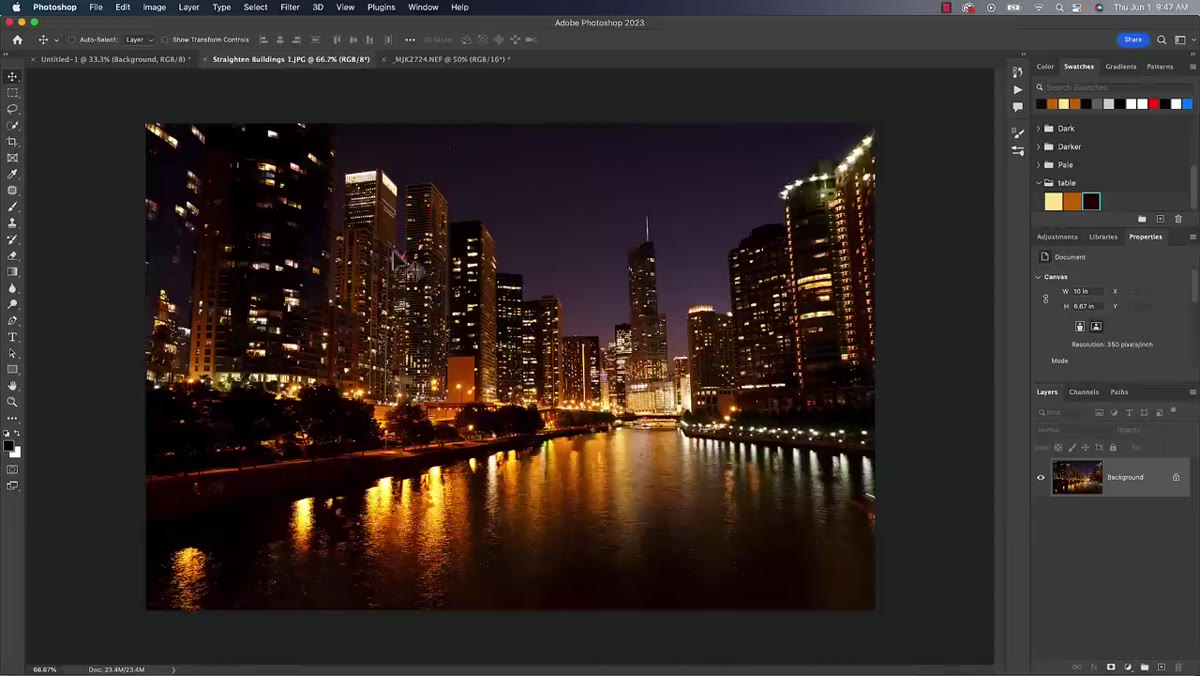 Completed fill result shown at 100 percent zoom