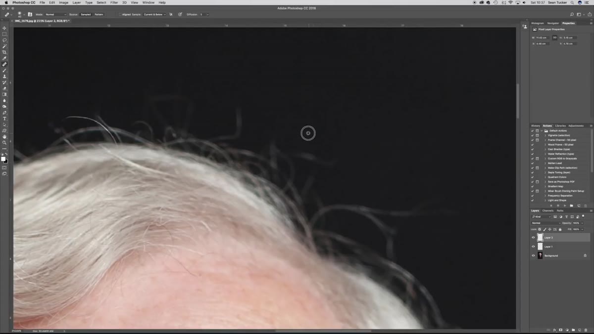 Layers panel showing flattened image converted to Smart Object