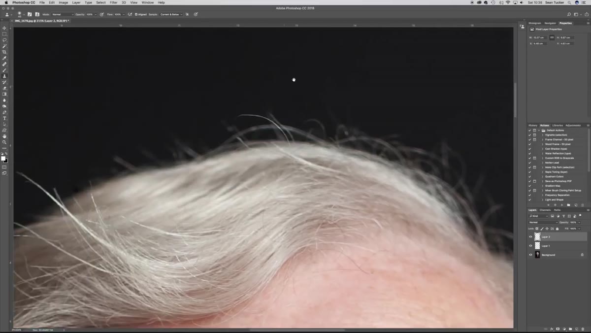 Camera Raw Filter dialog open with tonal sliders visible