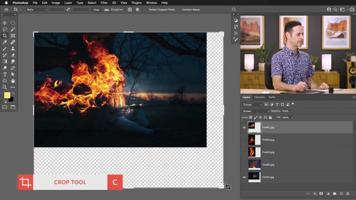 Cropping the canvas to the final image size