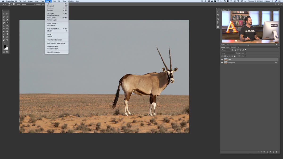 Tilt-Shift blur filter applied with blur band visible on image
