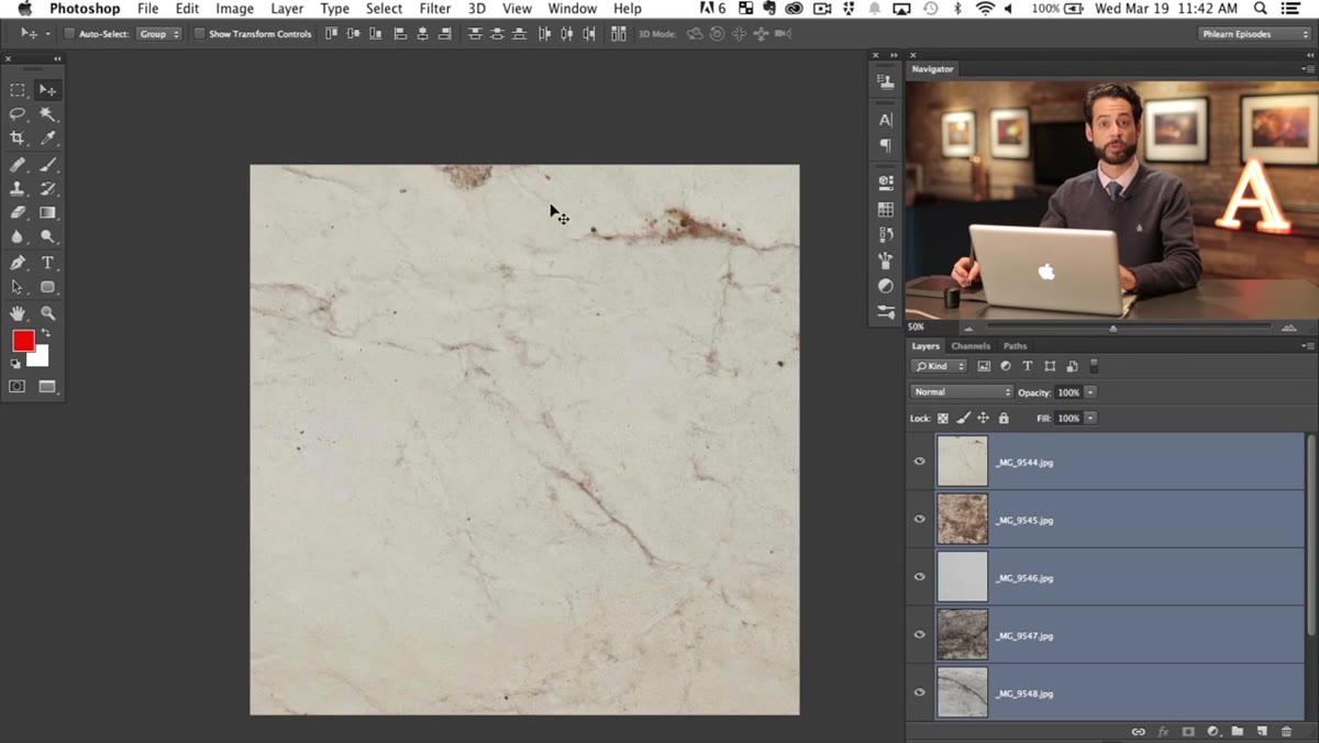 Transform dialog open with texture layer being scaled down