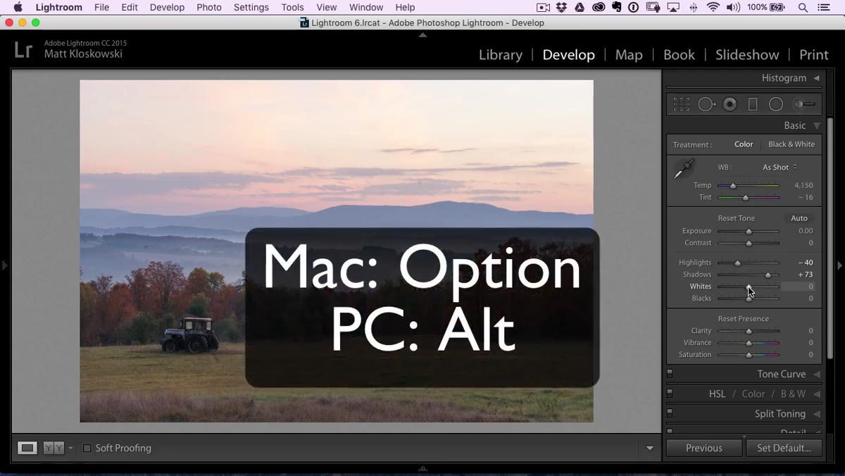 White slider being dragged with Alt key held, clipping preview visible