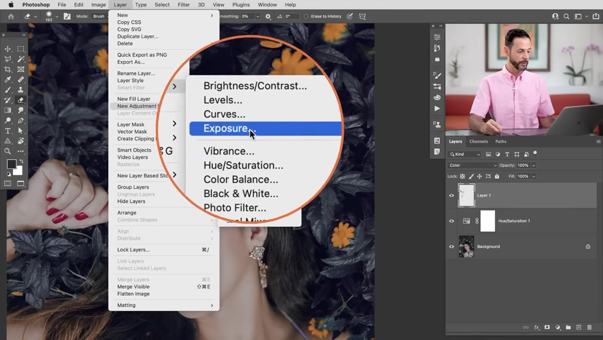 Second Hue/Saturation adjustment layer added with Yellows selected in dropdown