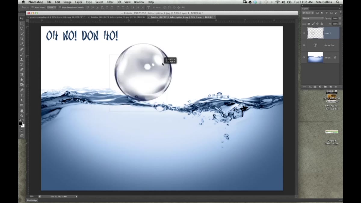 Layers panel showing bubble layer with blend mode options