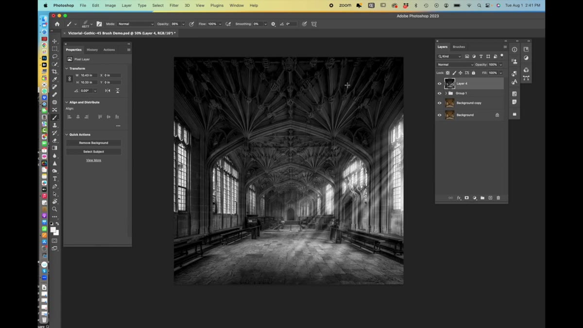 Layers panel showing multiple atmosphere layers stacked above base image