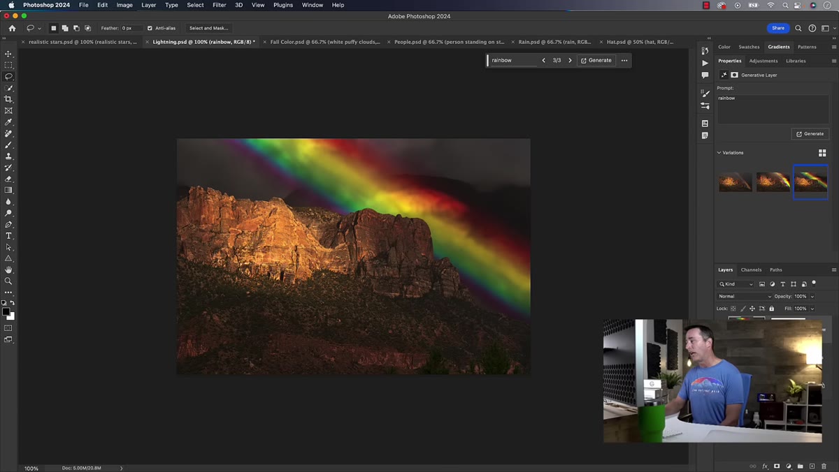 Summary moment showing all failed rainbow and star variations