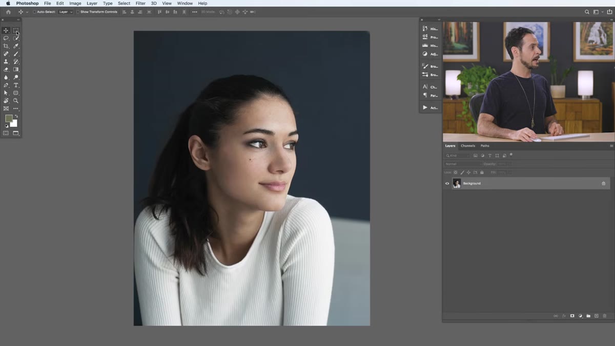 Toolbar showing marquee tool options in Photoshop