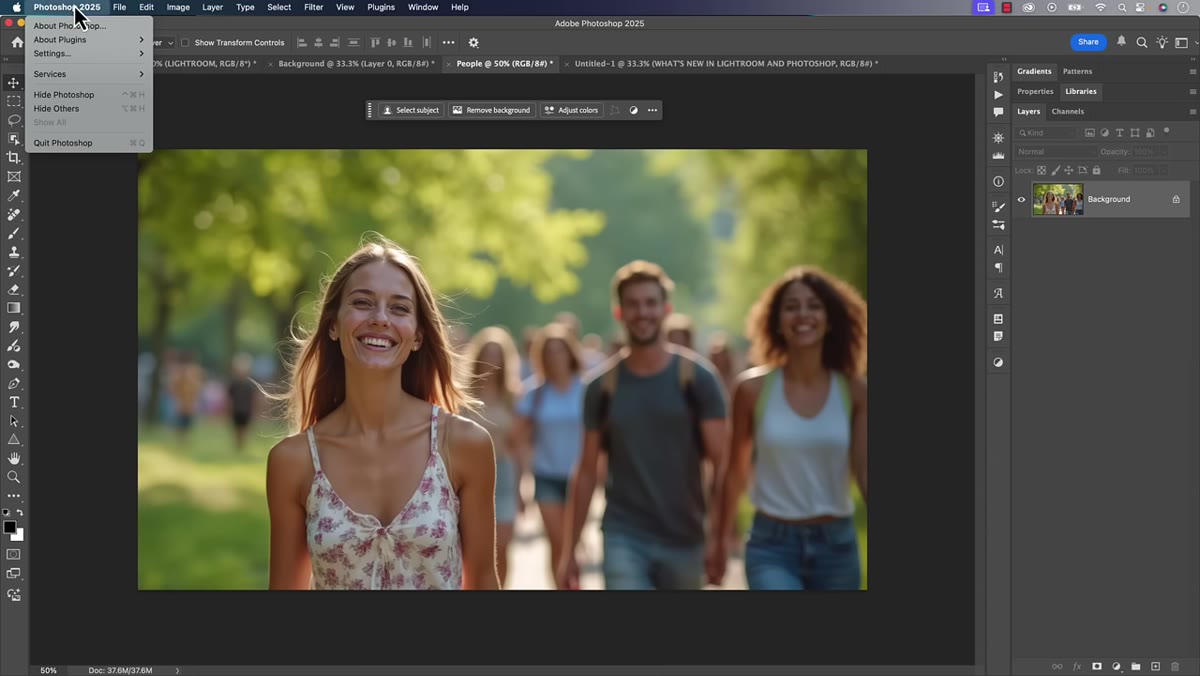 Photoshop Preferences panel open on Image Processing tab