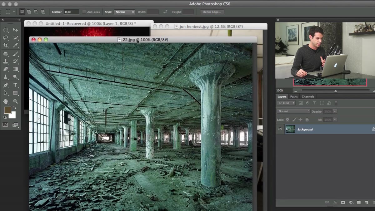 Explosion image as a separate layer above the background