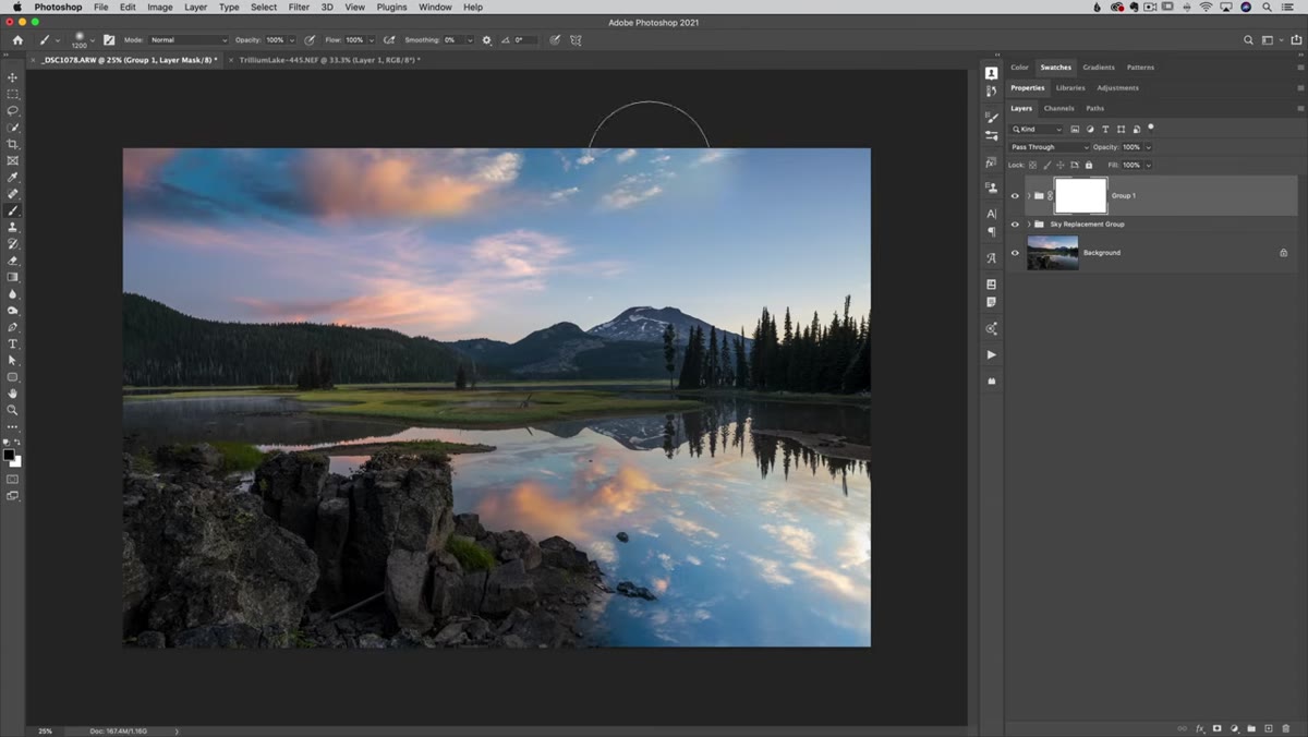 Reflection intensity slider being adjusted in dialog