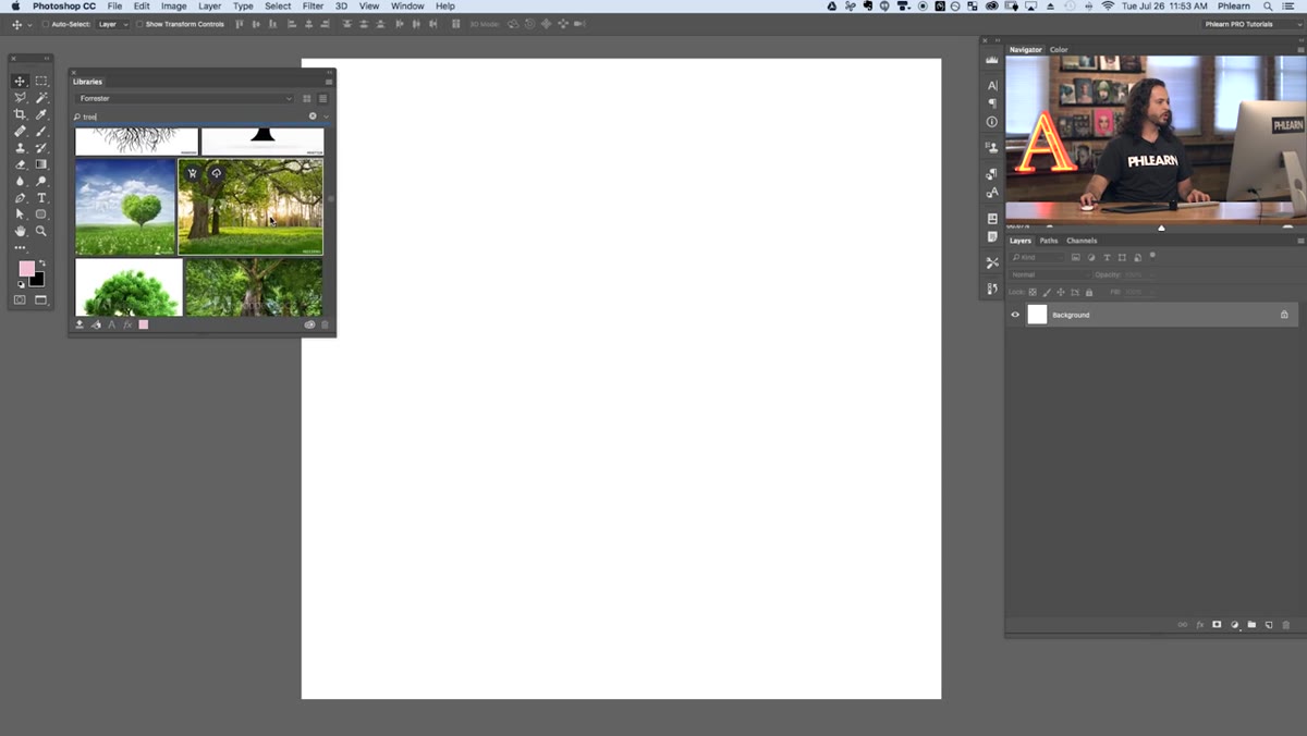 Foreground color swatch being dragged into Libraries panel