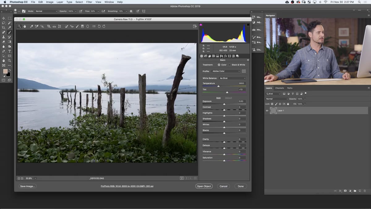 Lens Correction panel with profile corrections enabled