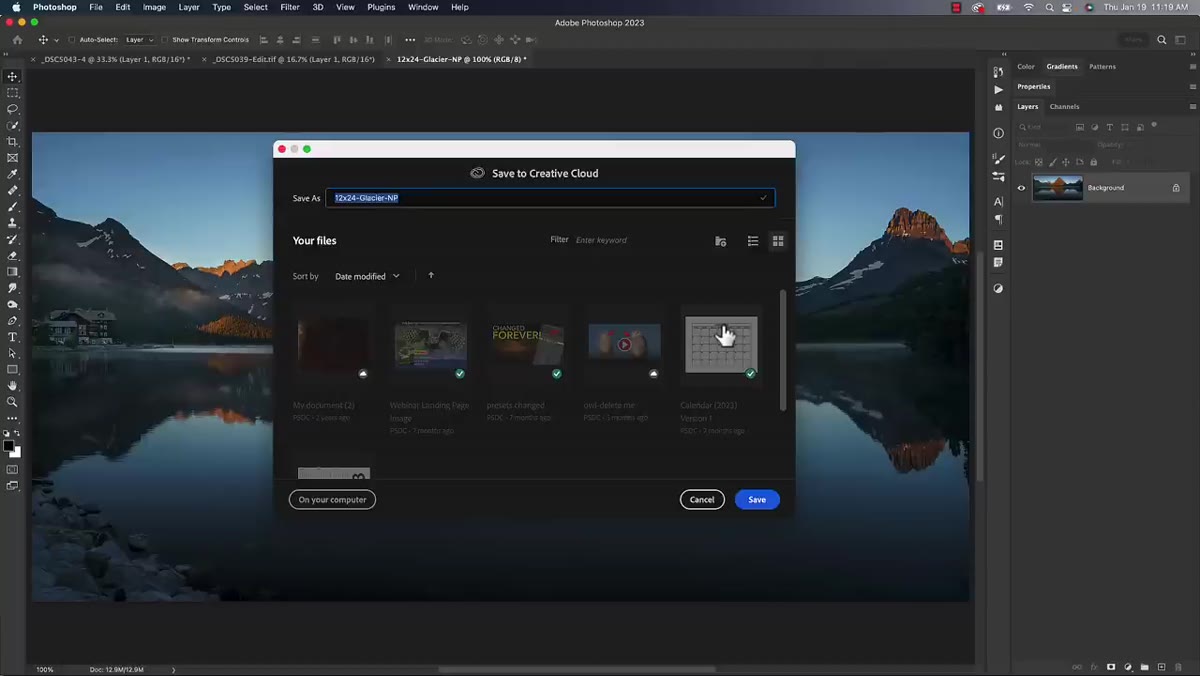 Save dialog defaulting to Creative Cloud instead of local computer