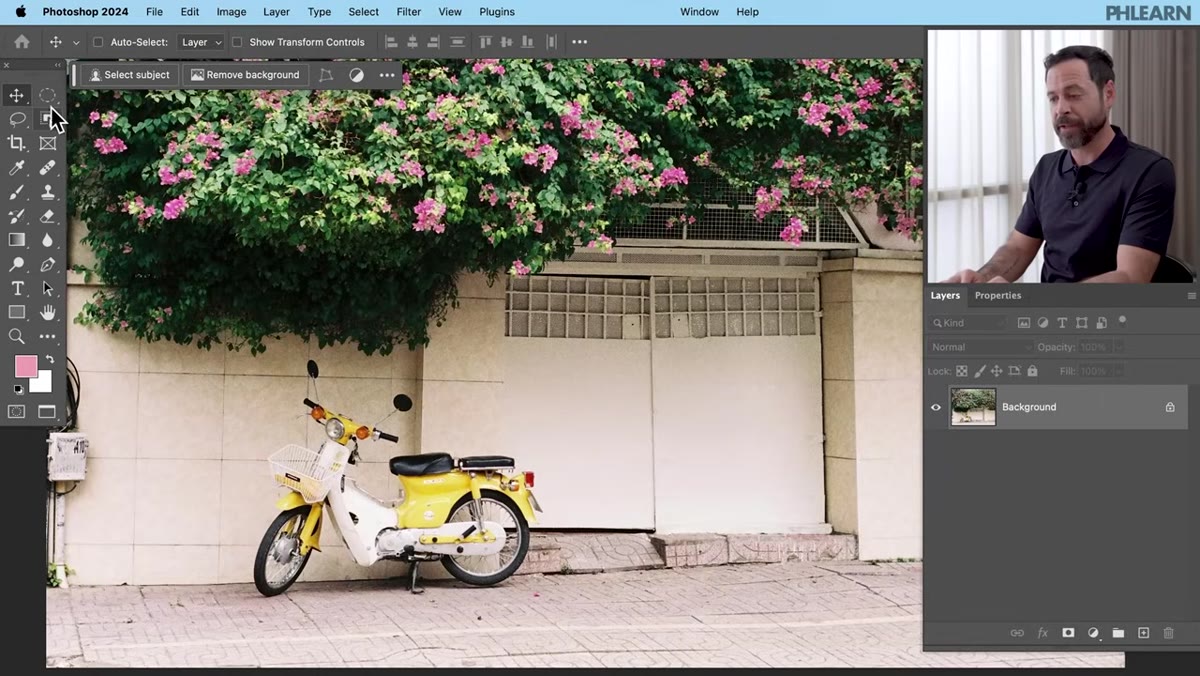 Object Selection tool highlighted in Photoshop toolbar