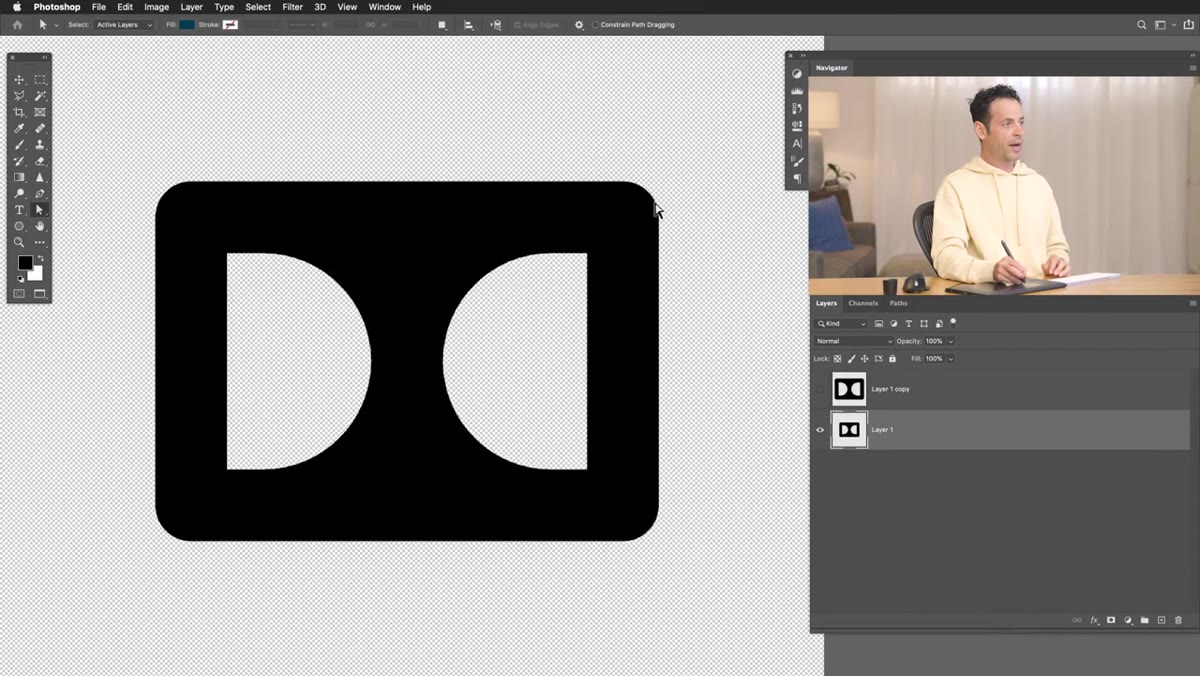 Multiple shape layers stacking to recreate icon structure