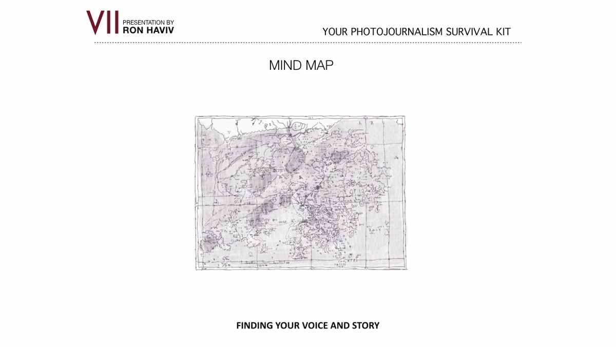 Instructor pointing to central topic on a sample mind map