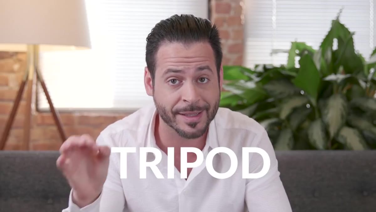 caption: Aaron listing required gear including tripod and white shirt
