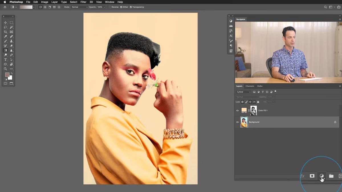 Second Solid Color layer added below the first with no mask