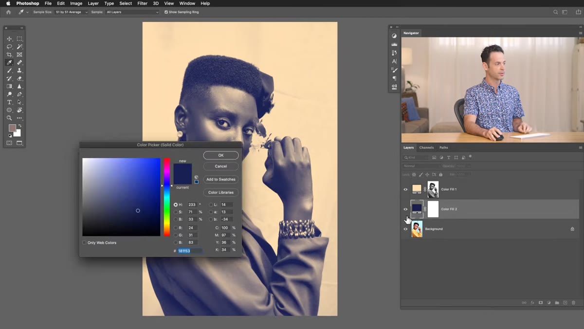 Double-clicking fill layer thumbnail to reopen color picker
